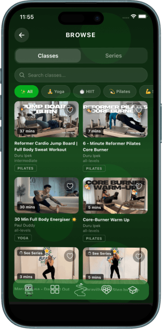 Pocket Power app showing The Studio, Remedy Rooms and expert-led content