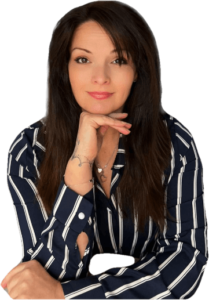 Jessica Revell's official profile picture for Pocket Power App, featuring a professional and engaging headshot