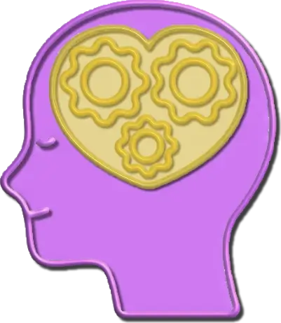 Illustration of a head with a heart inside, symbolising emotional wellbeing and the importance of prioritising mental health through awareness, mindfulness and self-care.