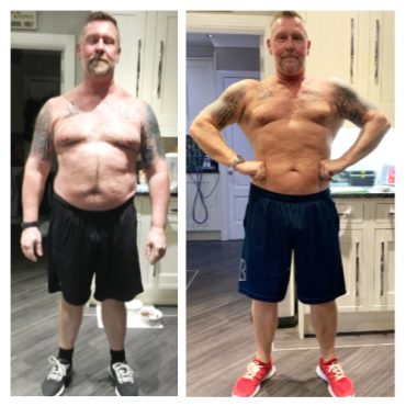 Mick before and after